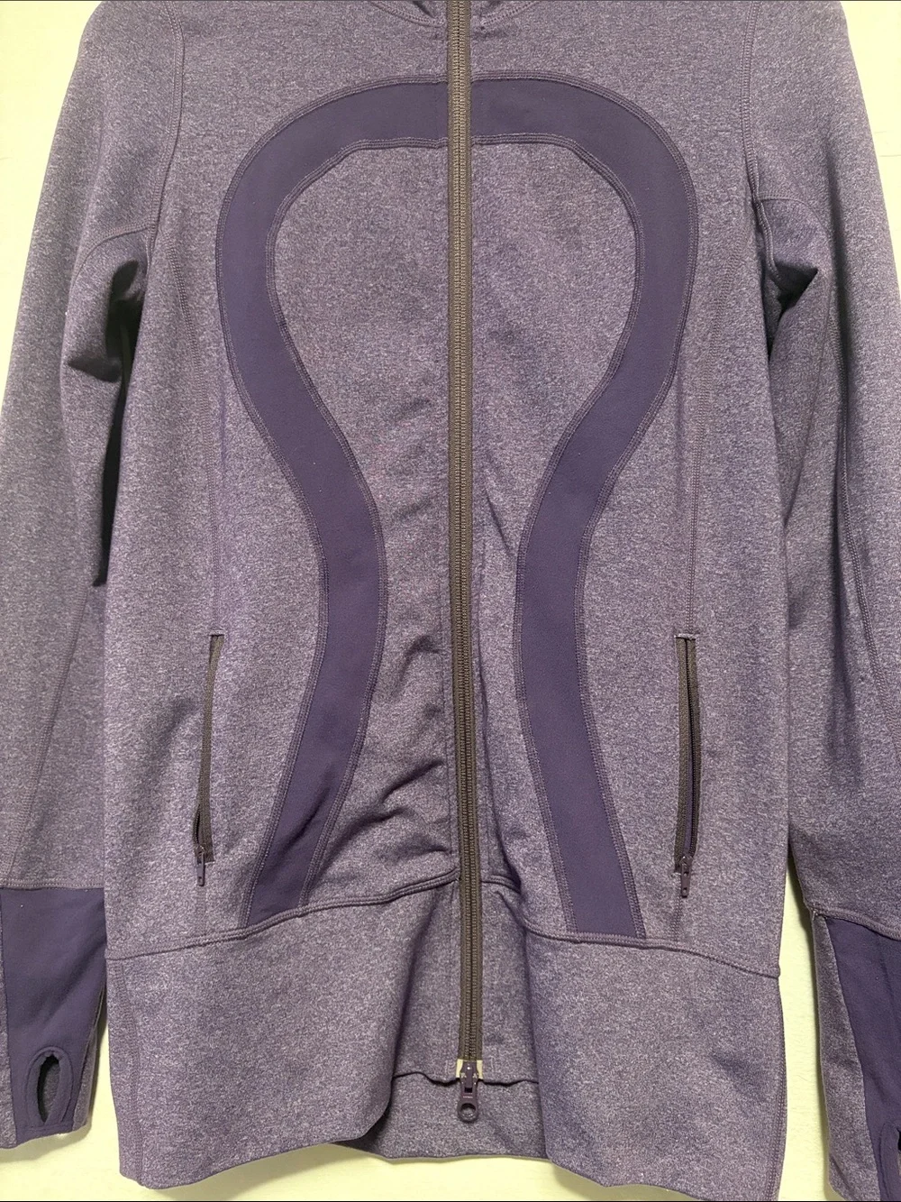 LULULEMON Define Jacket Heathered Purple Full Zip Thumbholes Size 6